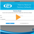 How to Restore EVOM™ Auto GxP Factory Defaults